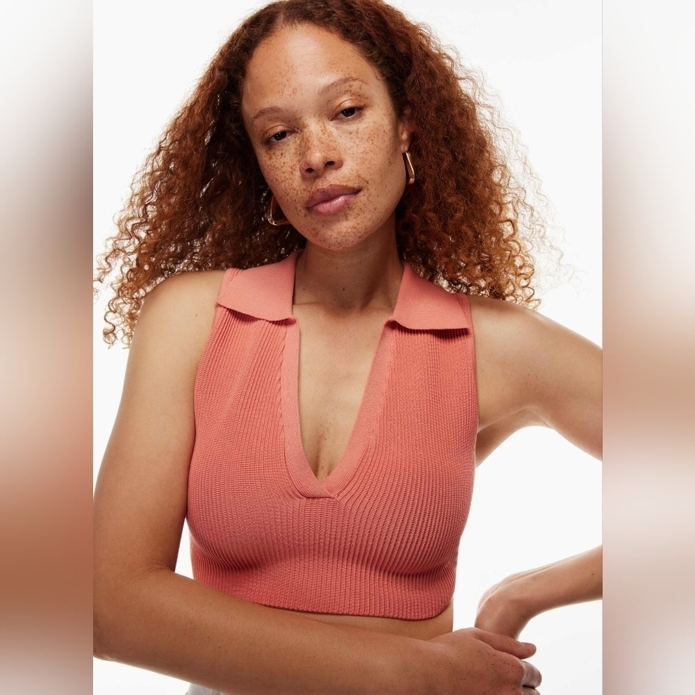 Aritzia Babaton Sculpt knit polo XXS BNWT